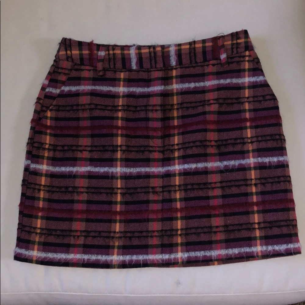 NWT- Top Shop Plaid Mini Skirt